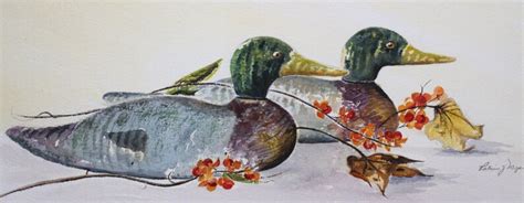 Painting Duck Decoy Painting Watercolor Gifts for - Etsy