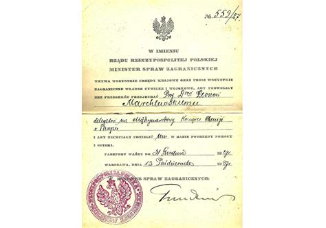 Polish official passport from 1927 - Our Passports