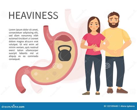 Heaviness In The Stomach. Colitis. Medical Illustration Of Stomach ...