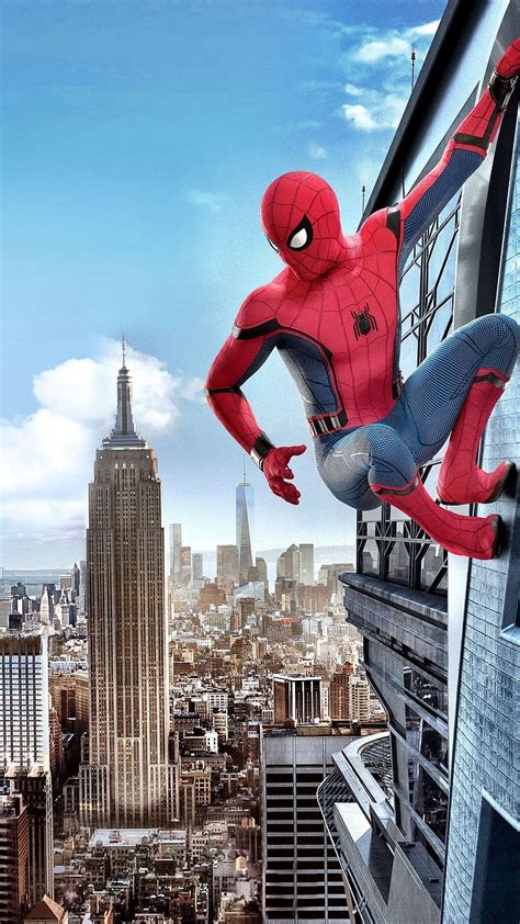 HD Wallpaper: Spiderman Climbing Building, Marvel, 60% OFF