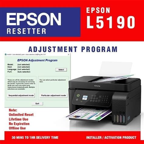 Printer Epson L5190 EPSON Printer L5190 Repair Resetter Serviced ...