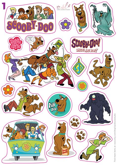 Scooby Doo Stickers Waterproof Vinyl Stickers Sticker - Etsy