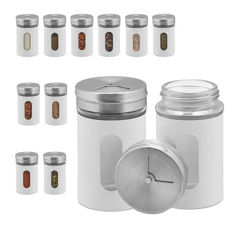 SPICE SHAKER 12ER Set Spice Jars Spice Jars Spice Container Spreader Stainless Steel £16.83 ...