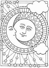 Trippy Sun Coloring Pages sketch template