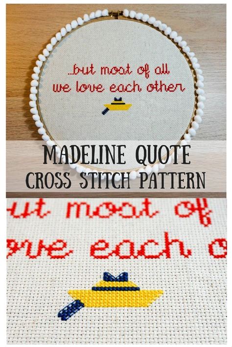 Madeline Quote Cross Stitch Pattern | Cross stitch patterns, Stitch ...