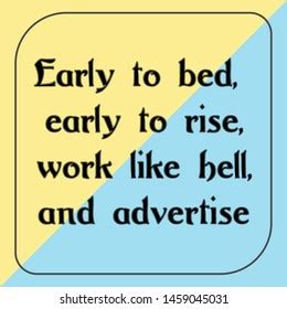 Early Bed Early Rise Work Like Stock Illustration 1459045031 | Shutterstock