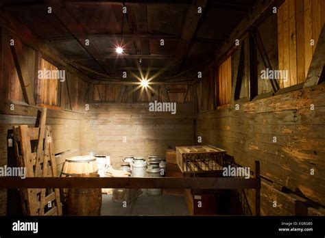 Inside look at vintage boxcar on antique train Stock Photo - Alamy