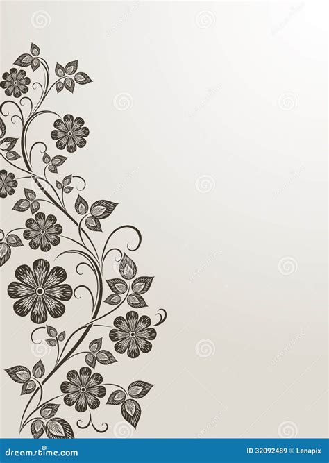 Vintage Flower Side Design Royalty Free Stock Images - Image: 32092489