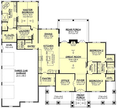 One Story House Plans With Basement Garage