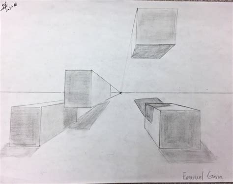 One Point Perspective - Cube - EMANUEL GAVIA