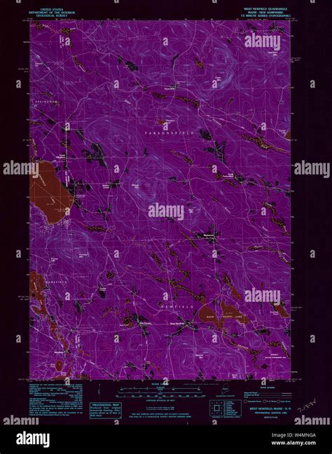 Maine USGS Historical Map West Newfield 807296 1983 24000 Inversion Restoration Stock Photo - Alamy