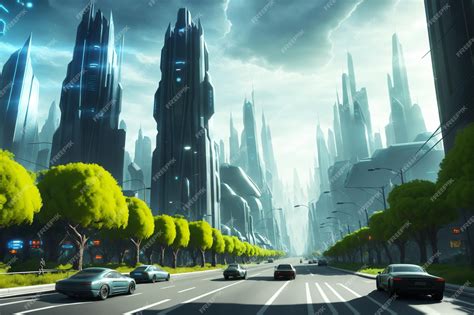 Premium Photo | Sci fi futuristic cyberpunk city