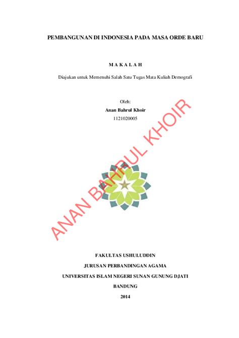 (PDF) Pembangunan di Indonesia pada masa Orde Baru | Anan Bahrul Khoir - Academia.edu