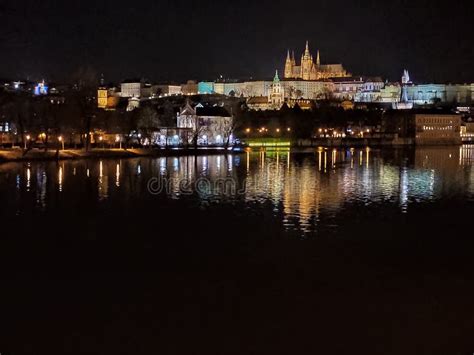 Night Prague and Prague Castle Editorial Photography - Image of czechrepublic, landmark: 183779357