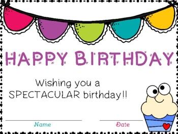 Happy Birthday Certificate Free Printable