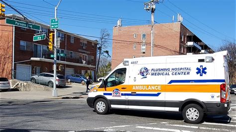 Flushing Hospital Medical Center EMS Responding On Parsons Boulevard In College Point, Queens ...