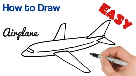 Airplane Drawing Easy at PaintingValley.com | Explore collection of ...