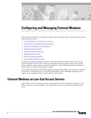 Fillable Online Configuring and Managing External Modems Fax Email Print - pdfFiller