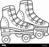 Roller Skate Isolated Coloring Page For Kids Stock Vector Image & Art  sketch template