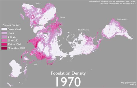 World Population Density 1970-2000 – James Cheshire