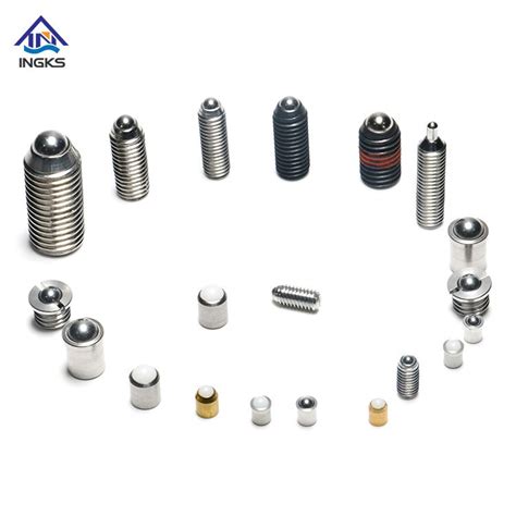 18-8 Stainless Steel Hexagon Slotted Groove Ball Point Press Type Spring Plunger- WUXI INGKS