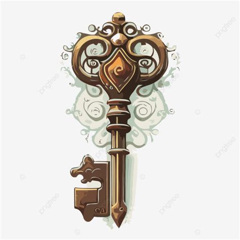 Old Key Vector, Sticker Clipart The Key Drawing By Jayse Harvey On Psd Cartoon, Sticker, Clipart ...