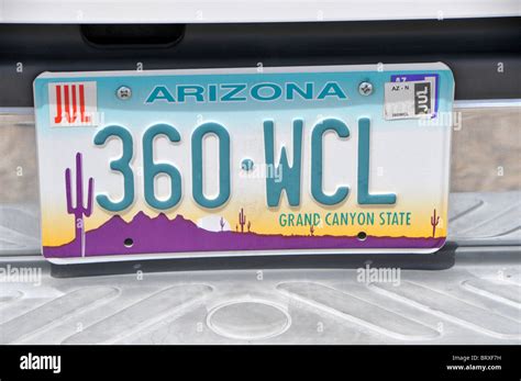 Arizona License Plate Stock Photo - Alamy