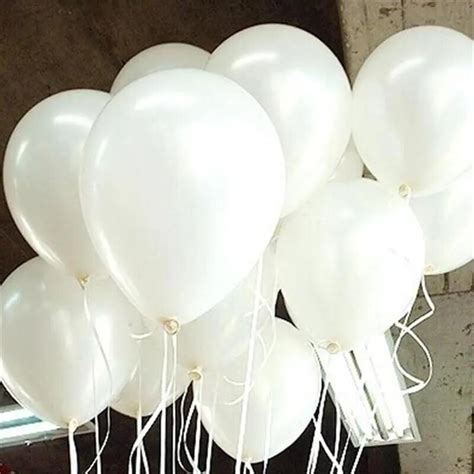 LDTEXMY 100pcs/Lot 10 Inch 1.5g White Latex Balloons Helium Party ...