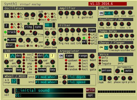 Synth1 synthesizer by Ichiro Toda updated to v1.13 beta 1