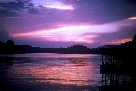 Purple Sunset Lake Photograph by Richie Tatum - Fine Art America