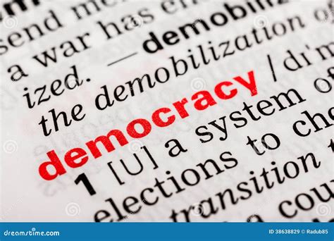 Democracy Word Definition Royalty Free Stock Images - Image: 38638829