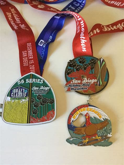 San Diego Holiday Half December 15, 2018 Route 56 Challenge Medal San ...