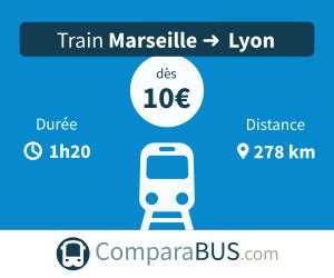 Train Marseille - Lyon pas cher dès 10€ | ComparaBUS.com