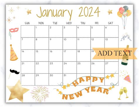 Editable January Calendar 2025, Printable Wall Calendar 2025, Holiday ...