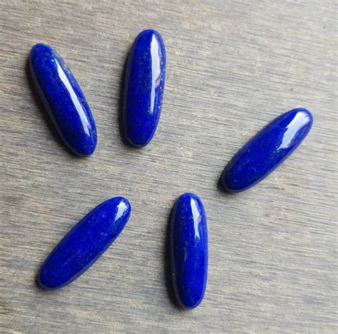 Oval Lapis Lazuli Cabochon, Long Oval Lapis Lazuli Loose Gemstones ...