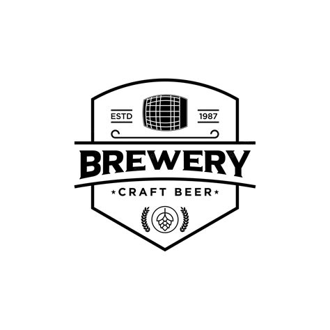 Premium Vector | Brewing company logo. logo brewery. vintage brewery logo vector