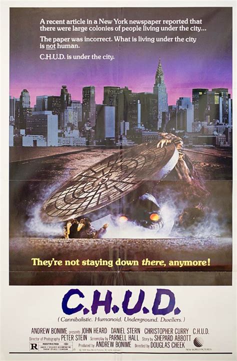 C.H.U.D. Original 1984 U.S. One Sheet Movie Poster - Posteritati Movie ...