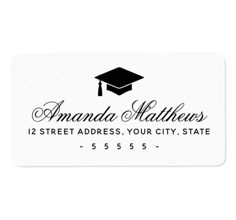 Graduation Mailing Labels Template