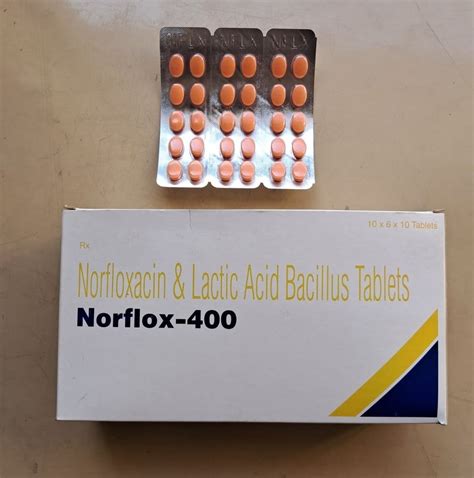 Norfloxacin Lactic Acid Bacillus Tablet at Rs 3408/box | Noroxin in Modinagar | ID: 2850112171097