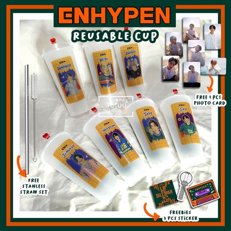 Enhypen REUSABLE CUP/ENHYPEN Bottle/KPOP REUSABLE CUP | Shopee Philippines