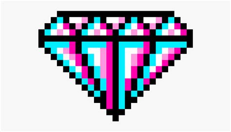 Diamond Pixel Art, HD Png Download - kindpng