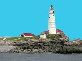 Boston Harbor Lighthouse Painting by Elaine Plesser | Fine Art America