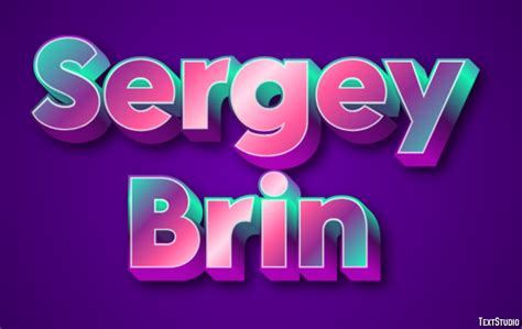 Sergey Brin Text Effect and Logo Design Celebrity