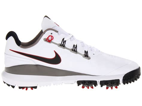 Nike TW 14 Tiger Woods Golf Shoes - White/Pewter/Red/Grey - Walmart.com