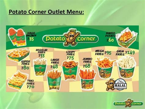 Potato Corner Philippines Menu