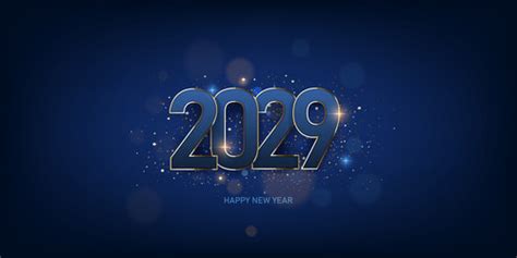 2029 happy new year template year Royalty Free Vector Image