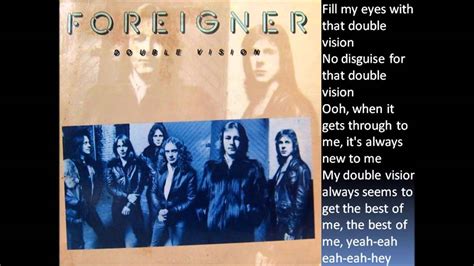 Foreigner - Double Vision (lyrics) HQ - YouTube