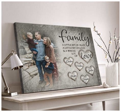 Custom Canvas Prints Personalized Photo Gifts Customize Names Family ...