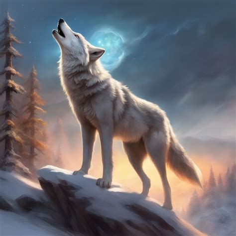 Grey Wolf Howling Wallpaper