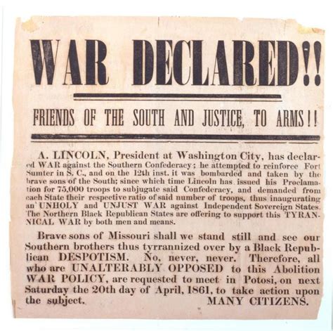 Students will read the news paper clipping of the Civil War beginning ...